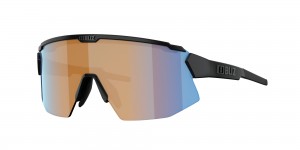 Black / Coral Orange Blue Bliz Breeze Sunglasses | KQMST-7293