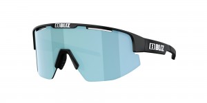 Black / Smoke Ice Blue Bliz Matrix Small Sunglasses | ZYNOF-6241
