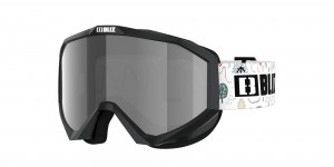 Black - White Logo / Brown/Silver Mirror Bliz Liner Jr Ski Goggles | KWIDY-9142