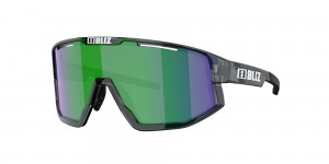 Crystal Black / Brown Green Bliz Fusion Small Sunglasses | QRABW-0954