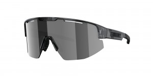 Crystal Black / Smoke Silver Bliz Matrix Small Sunglasses | NIMFO-0241