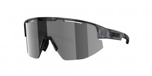 Crystal Black / Smoke Silver Bliz Matrix Sunglasses | OCIVU-8546