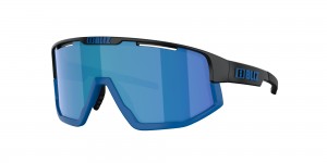 Matte Black / Brown Mirror Blue Bliz Fusion Sunglasses | ULGKN-3510