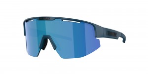 Matte Blue / Brown Mirror Blue Bliz Matrix Sunglasses | QENXF-7132