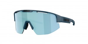 Matte Blue / Smoke Ice Blue Mirror Bliz Matrix Small Sunglasses | VRKNP-2095