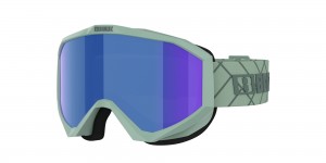 Matte Green With Dark Green Logo / Brown Blue Bliz Liner Ski Goggles | GYCFT-3029