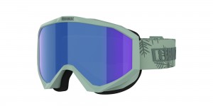 Matte Green With Dark Green Logo / Brown Blue Bliz Liner Jr Ski Goggles | UFEMH-0628