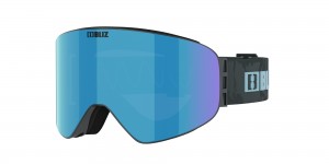 Matte Grey / Smoke Ice Blue Bliz Flow Ski Goggles | LBTVS-8532
