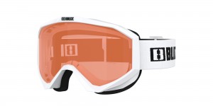 Matte White With Black Logo / Orange Bliz Liner Jr Ski Goggles | YQRGS-9762