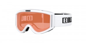 Matte White With Black Logo / Orange Bliz Pixie Ski Goggles | IJLVQ-7915