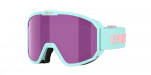 Mint - Pink Logo / Brown Pink Bliz Rave Ski Goggles | PJIQY-3467