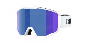White / Smoke/Blue Bliz Spark Ski Goggles | SFEYO-3072